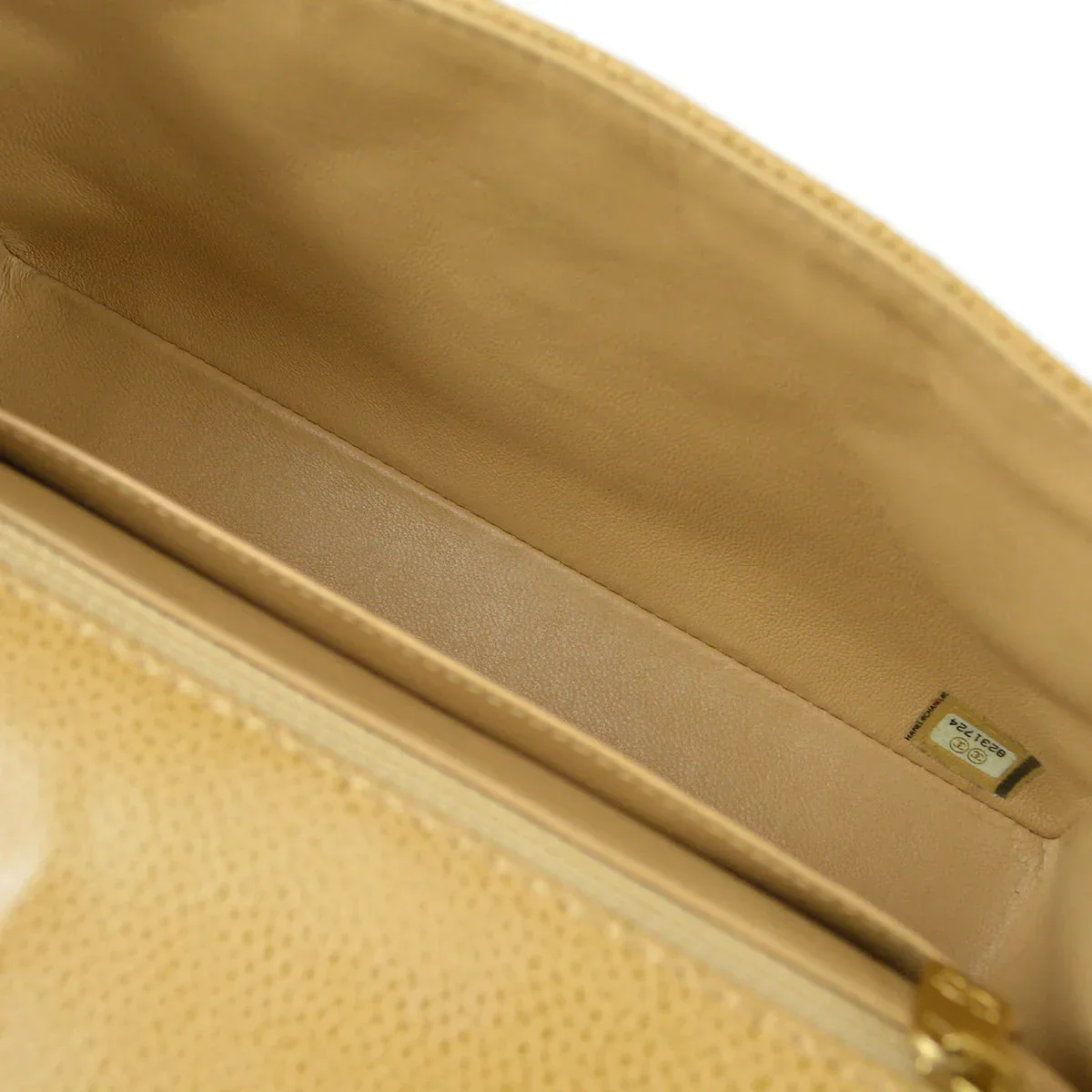 Chanel * 2003-2004 Wood Detail Straight Flap Small Beige Caviar - Image 7