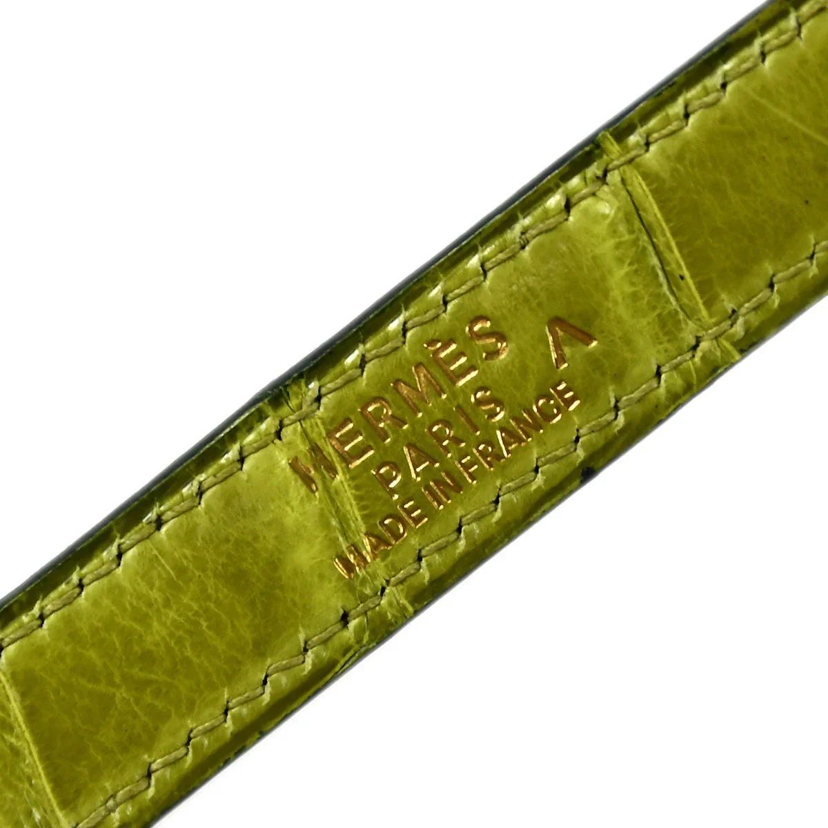Hermes * Shoulder Strap for Kelly Porosus Anis Green - Image 4