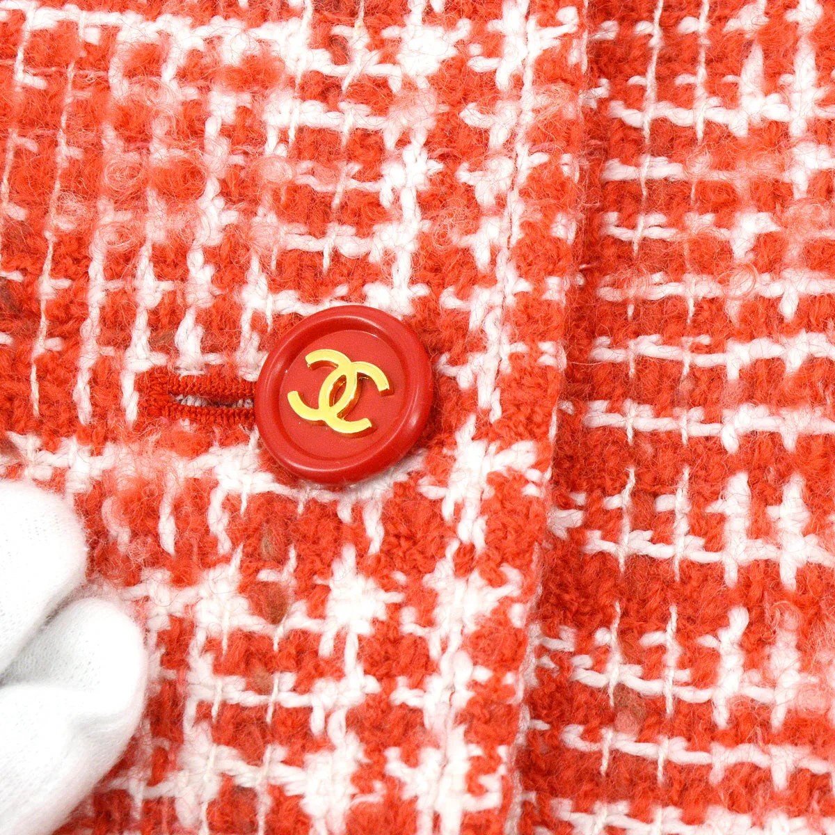 Chanel 1997 spring CC-buttons tweed jacket #38 - Image 3