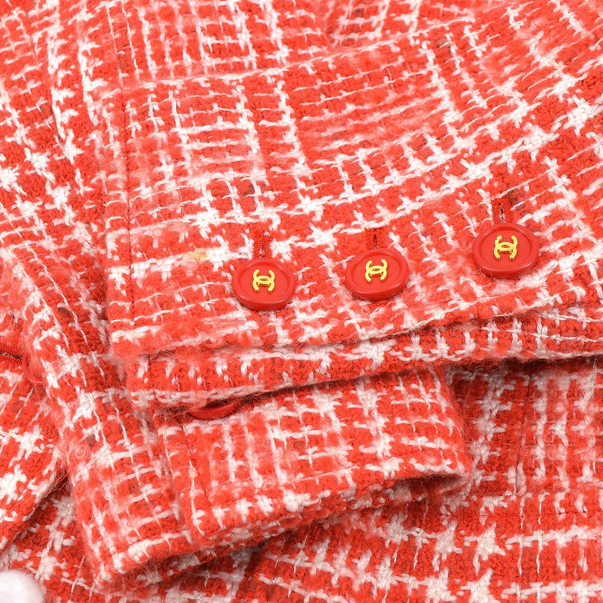 Chanel 1997 spring CC-buttons tweed jacket #38 - Image 4
