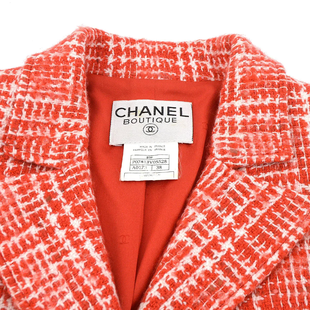 Chanel 1997 spring CC-buttons tweed jacket #38 - Image 5