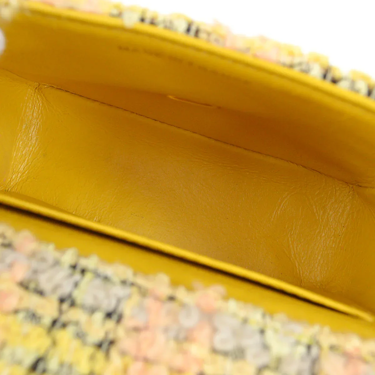 Chanel 1994 Yellow Tweed Handbag Set - Image 12