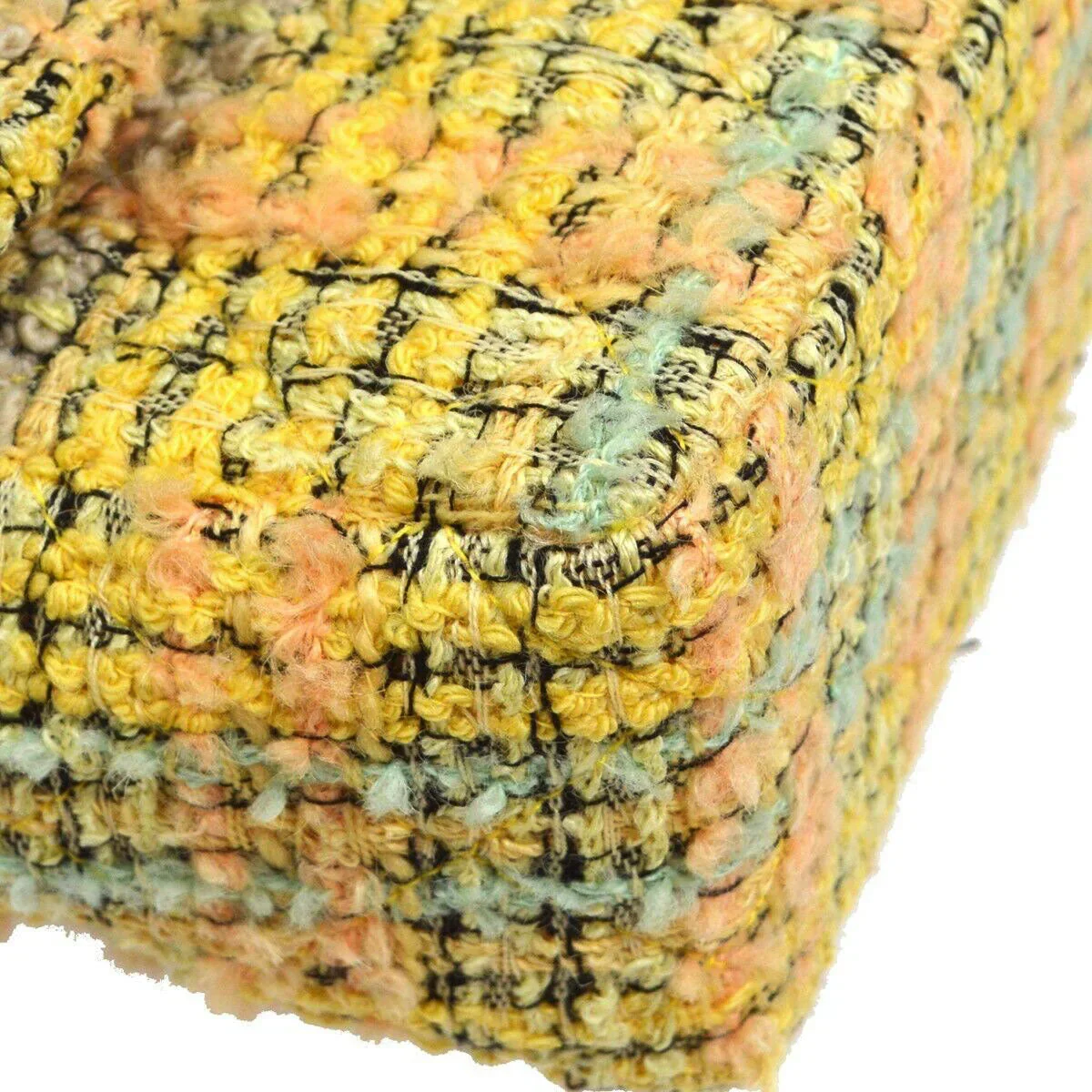 Chanel 1994 Yellow Tweed Handbag Set - Image 6