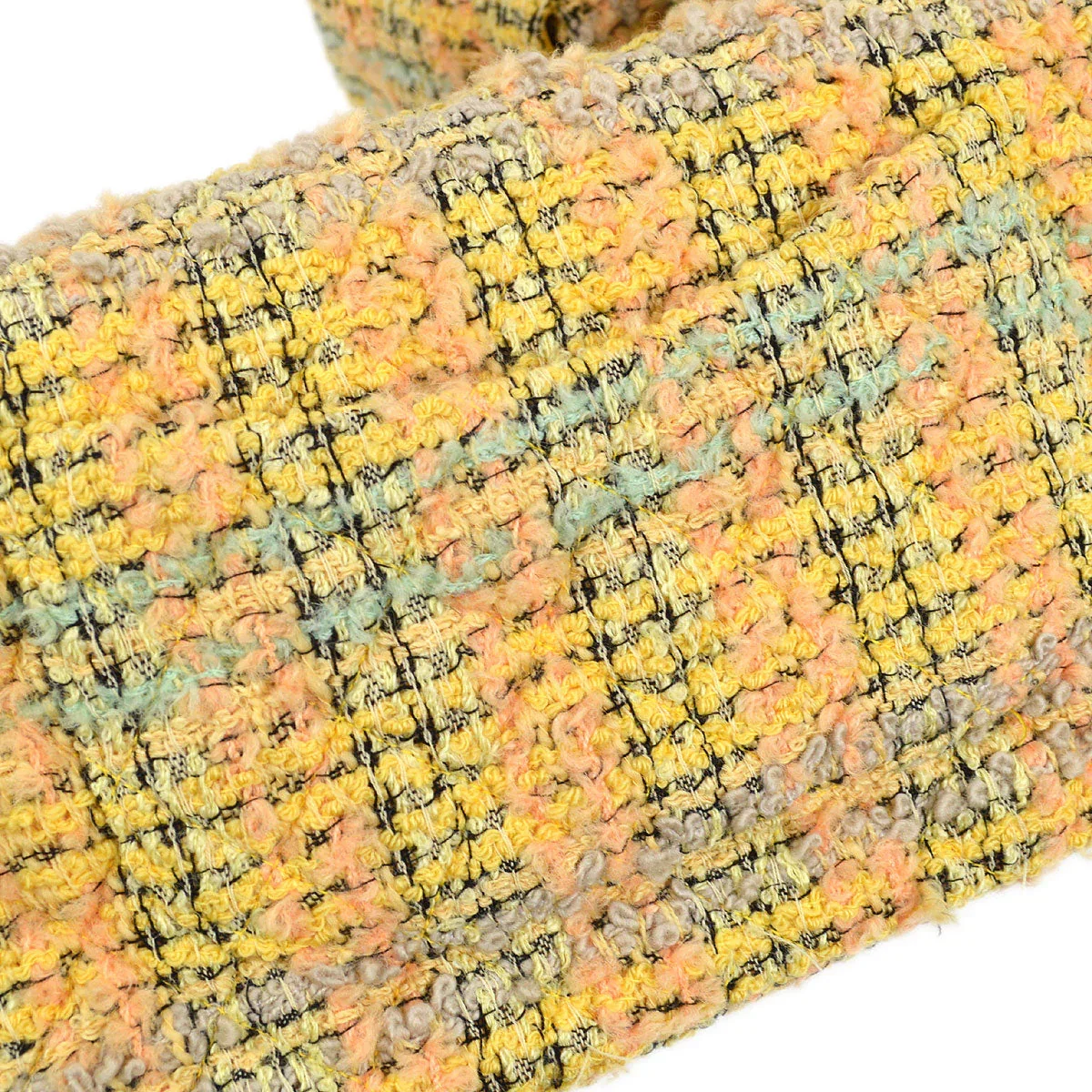 Chanel 1994 Yellow Tweed Handbag Set - Image 9