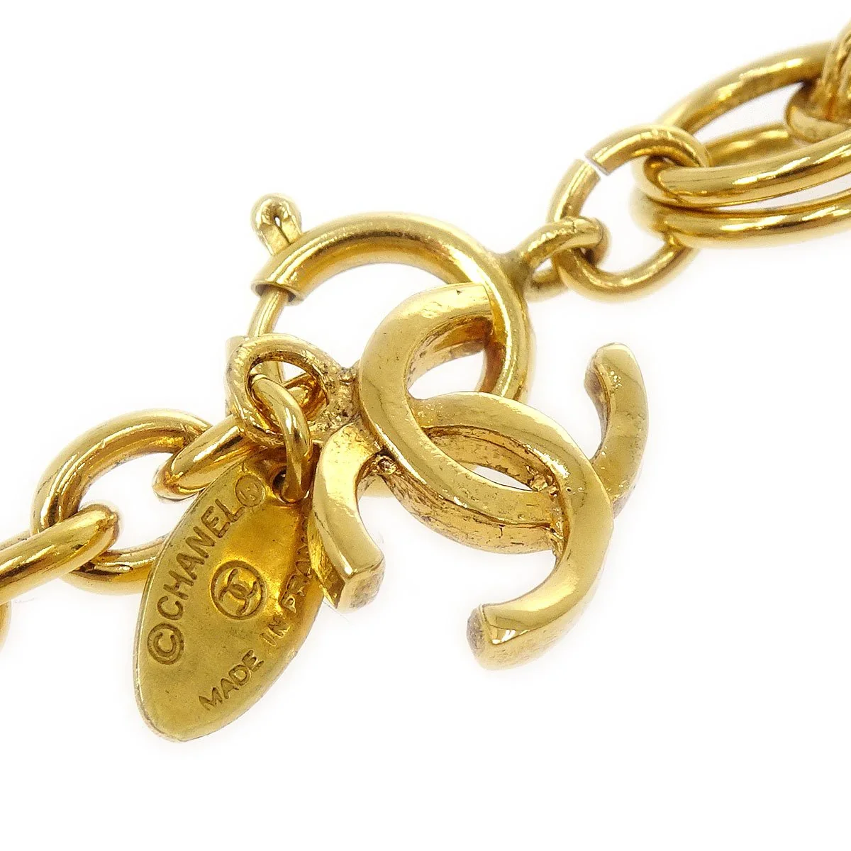 Chanel 1986-1994 Gold CC Necklace - Image 4