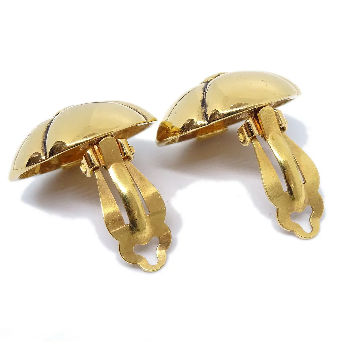CHANEL 1986-1994 Earrings Gold 2336 - Image 3