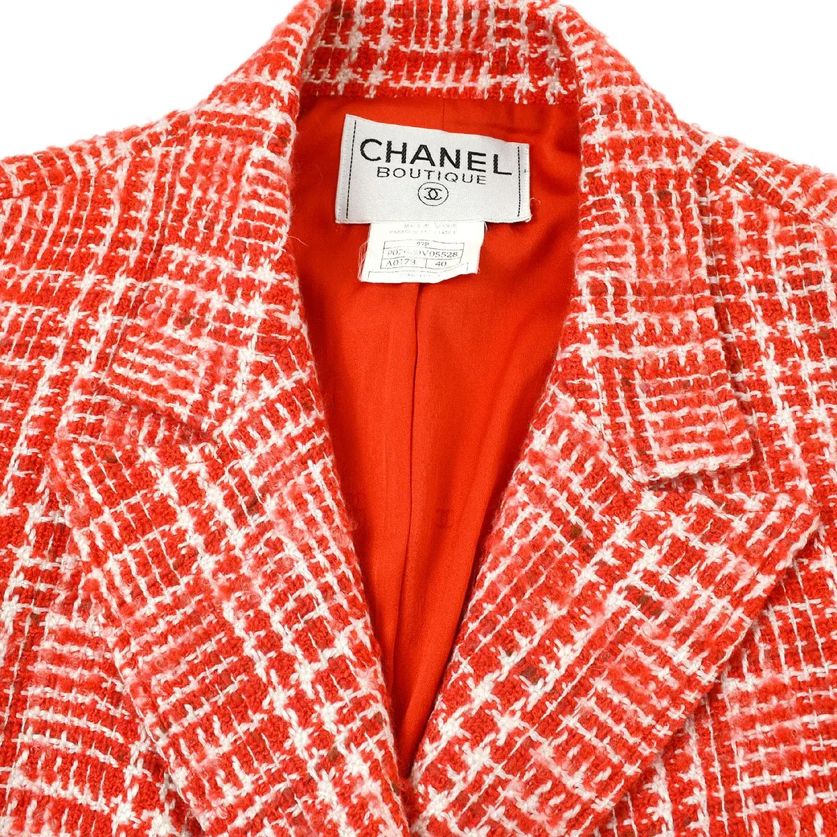 CHANEL 1997 Spring checked tweed blazer #40 - Image 5
