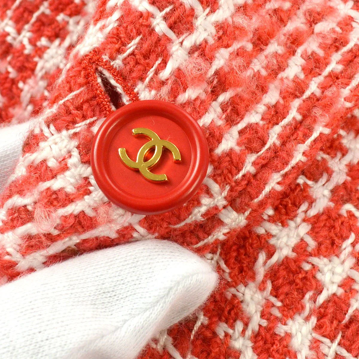 CHANEL 1997 Spring checked tweed blazer #40 - Image 6